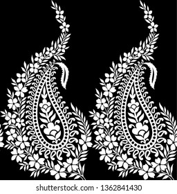 Motif pattern on Black background