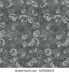 Motif peace full print seamless background hippie