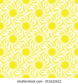 Motif of sun seamless pattern.
