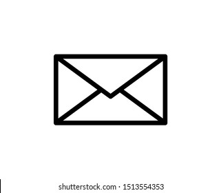 Icono de línea de motificación. Símbolo vectorial en estilo plano y moderno sobre fondo blanco. Canto de correo para el diseño.