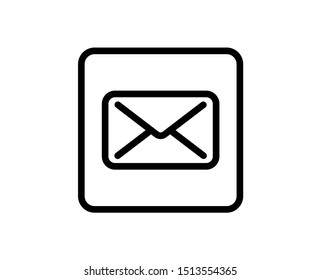 Motification line icon. Vector symbol in trendy flat style on white background. Mail sing for design.
