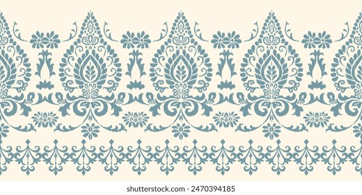 Motifs African boho paisley Floral Ikat pattern embroidery border. Ethnic ikat floral Ethnic Indian Pattern Ikat pattern Ethnic Pattern.Border indian floral Aztec embroidery border seamless patterns.