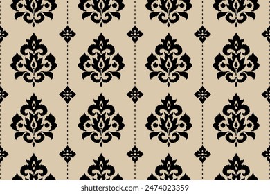 Motifs African boho paisley Floral Ikat pattern embroidery border. Ethnic ikat floral Ethnic Indian Pattern Ikat pattern Ethnic Pattern.Border indian floral Aztec embroidery border seamless patterns.