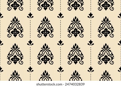 Motifs African boho paisley Floral Ikat pattern embroidery border. Ethnic ikat floral Ethnic Indian Pattern Ikat pattern Ethnic Pattern.Border indian floral Aztec embroidery border seamless patterns.