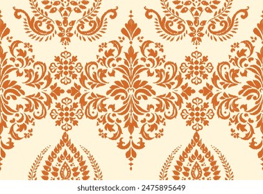 Motifs African boho paisley Floral Ikat pattern embroidery border. Ethnic ikat floral Ethnic Indian Pattern Ikat pattern Ethnic Pattern.Border indian floral Aztec embroidery border seamless patterns.