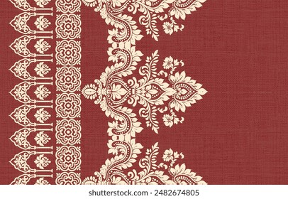 Motifs African boho paisley Floral Ikat pattern embroidery border. Ethnic ikat floral Ethnic Indian Pattern Ikat pattern Ethnic Pattern.Border indian floral Aztec embroidery border seamless patterns.