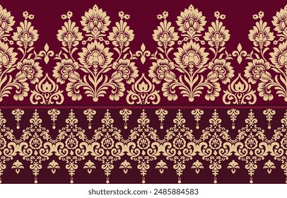 Motifs African boho paisley Floral Ikat pattern embroidery border. Ethnic ikat floral Ethnic Indian Pattern Ikat pattern Ethnic Pattern.Border indian floral Aztec embroidery border seamless patterns.