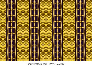 Motifs African boho paisley Floral Ikat pattern embroidery border. Ethnic ikat floral Ethnic Indian  Ethnic purple yellow Designed for fabric patterns, pant pattern trousers bag bedsheet