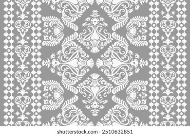 Motifs African boho paisley Floral Ikat pattern embroidery border. Ethnic ikat floral Ethnic Indian Pattern Ikat pattern Ethnic Pattern.Border indian floral Aztec embroidery border seamless patterns.