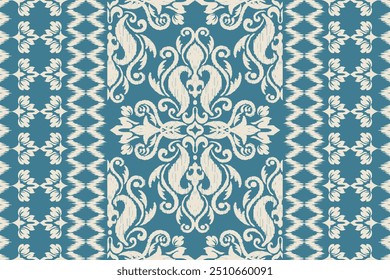 Motifs African boho paisley Floral Ikat pattern embroidery border. Ethnic ikat floral Ethnic Indian Pattern Ikat pattern Ethnic Pattern.Border indian floral Aztec embroidery border seamless patterns.