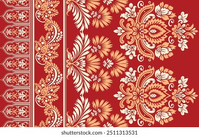 Motifs African boho paisley Floral Ikat pattern embroidery border. Ethnic ikat floral Ethnic Indian Pattern Ikat pattern Ethnic Pattern.Border indian floral Aztec embroidery border seamless patterns.