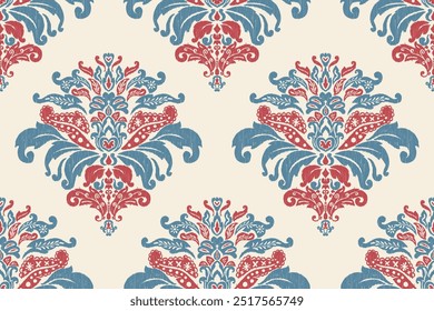 Motifs African boho paisley Floral Ikat pattern embroidery border. Ethnic ikat floral Ethnic Indian Pattern Ikat pattern Ethnic Pattern.Border indian floral Aztec embroidery border seamless patterns.