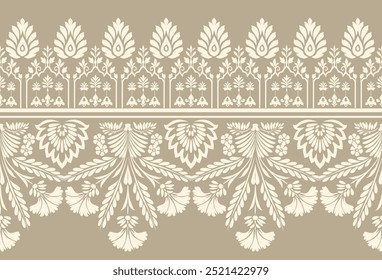 Motifs African boho paisley Floral Ikat pattern embroidery border. Ethnic ikat floral Ethnic Indian Pattern Ikat pattern Ethnic Pattern.Border indian floral Aztec embroidery border seamless patterns.