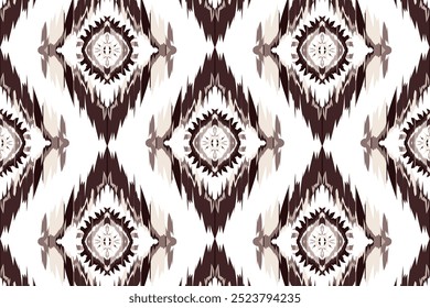 Motifs African boho paisley Floral Ikat pattern embroidery border. Ethnic ikat floral Ethnic Indian Pattern."This content was created using vector drawing tools and software, not generated by AI"