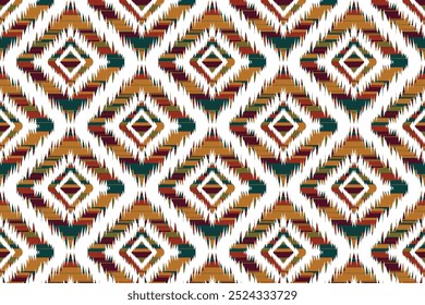 Motifs African boho paisley Floral Ikat pattern embroidery border. Ethnic ikat floral Ethnic Indian Pattern."This content was created using vector drawing tools and software, not generated by AI"