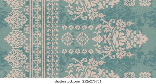 Motifs African boho paisley Floral Ikat pattern embroidery border. Ethnic ikat floral Ethnic Indian Pattern Ikat pattern Ethnic Pattern.Border indian floral Aztec embroidery border seamless patterns.