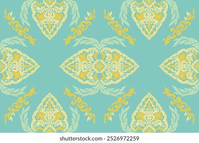 Motifs African boho paisley Floral Ikat pattern embroidery border. Ethnic ikat floral Ethnic Indian Pattern Ikat pattern Ethnic Pattern.Border indian floral Aztec embroidery border seamless patterns.