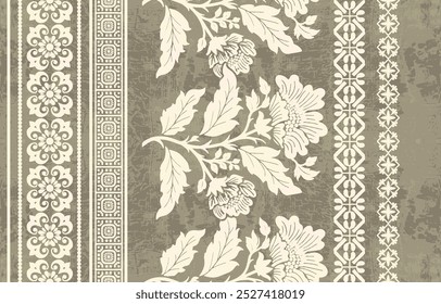 Motifs African boho paisley Floral Ikat pattern embroidery border. Ethnic ikat floral Ethnic Indian Pattern Ikat pattern Ethnic Pattern.Border indian floral Aztec embroidery border seamless patterns.