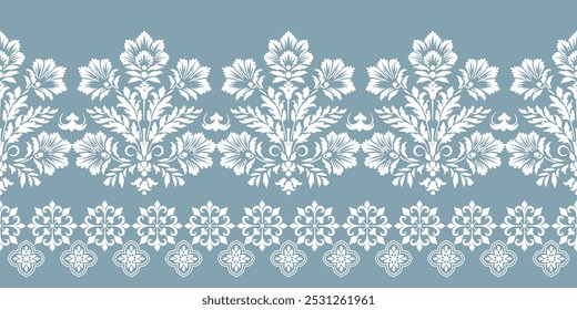 Motifs African boho paisley Floral Ikat pattern embroidery border. Ethnic ikat floral Ethnic Indian Pattern Ikat pattern Ethnic Pattern.Border indian floral Aztec embroidery border seamless patterns.
