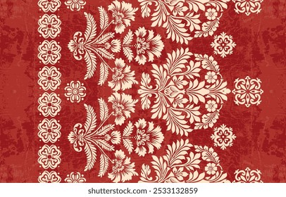 Motifs African boho paisley Floral Ikat pattern embroidery border. Ethnic ikat floral Ethnic Indian Pattern Ikat pattern Ethnic Pattern.Border indian floral Aztec embroidery border seamless patterns.