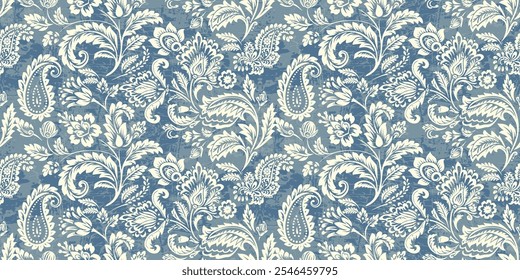 Motivos Africano boho paisley Floral Ikat padrão bordado fronteira. Etnia ikat floral padrão étnico indiano padrão Ikat Padrão étnico.Borda floral indiano bordado asteca borda sem costura padrões.