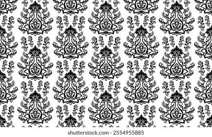 Motifs African boho paisley Floral Ikat pattern embroidery border. Ethnic ikat floral Ethnic Indian Pattern For background, carpet, wallpaper, clothing, wrapping, batik, fabric, embroidery.