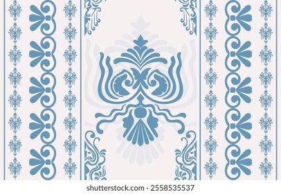 Motifs African boho paisley Floral Ikat pattern embroidery border. Ethnic ikat floral Ethnic Indian Pattern Ikat pattern Ethnic Pattern.Border indian floral Aztec embroidery border seamless patterns.