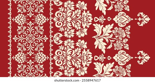 Motifs African boho paisley Floral Ikat pattern embroidery border. Ethnic ikat floral Ethnic Indian Pattern Ikat pattern Ethnic Pattern.Border indian floral Aztec embroidery border seamless patterns.