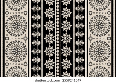 Motifs African boho paisley Floral Ikat pattern embroidery border. Ethnic ikat floral Ethnic Indian Pattern Ikat pattern Ethnic Pattern.Border indian floral Aztec embroidery border seamless patterns.