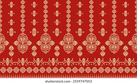 Motifs African boho paisley Floral Ikat pattern embroidery border. Ethnic ikat floral Ethnic Indian Pattern Ikat pattern Ethnic Pattern.Border indian floral Aztec embroidery border seamless patterns.