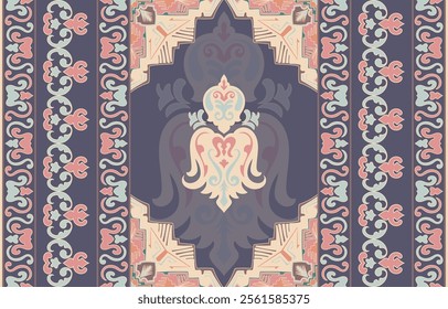 Motifs African boho paisley Floral Ikat pattern embroidery border. Ethnic ikat floral Ethnic Indian Pattern Ikat pattern Ethnic Pattern.Border indian floral Aztec embroidery border seamless patterns.