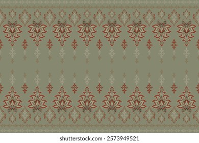 Motifs African boho paisley Floral Ikat pattern embroidery border. Ethnic ikat floral Ethnic Indian Pattern Ikat pattern Ethnic Pattern.Border indian floral Aztec embroidery border seamless patterns.