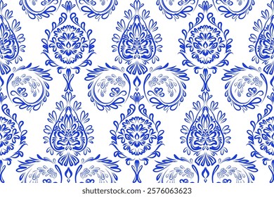 Motifs African boho paisley Floral Ikat pattern embroidery border. Ethnic ikat floral Ethnic Indian Pattern Ikat pattern Ethnic Pattern.Border indian floral Aztec embroidery border seamless patterns.