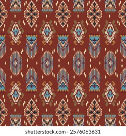 Motifs African boho paisley Floral Ikat pattern embroidery border. Ethnic ikat floral Ethnic Indian Pattern Ikat pattern Ethnic Pattern.Border indian floral Aztec embroidery border seamless patterns.
