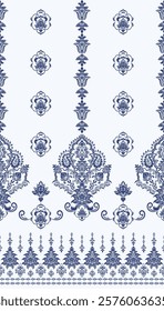 Motifs African boho paisley Floral Ikat pattern embroidery border. Ethnic ikat floral Ethnic Indian Pattern Ikat pattern Ethnic Pattern.Border indian floral Aztec embroidery border seamless patterns.