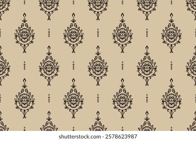 Motifs African boho paisley Floral Ikat pattern embroidery border. Ethnic ikat floral Ethnic Indian Pattern Ikat pattern Ethnic Pattern.Border indian floral Aztec embroidery border seamless patterns.
