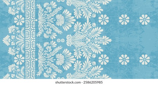 Motifs African boho paisley Floral Ikat pattern embroidery border. Ethnic ikat floral Ethnic Indian Pattern Ikat pattern Ethnic Pattern.Border indian floral Aztec embroidery border seamless patterns.