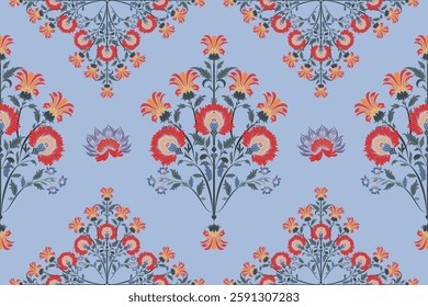 Motifs African boho paisley Floral Ikat pattern embroidery border. Ethnic ikat floral Ethnic Indian Pattern Ikat pattern Ethnic Pattern.Border indian floral Aztec embroidery border seamless patterns.