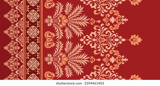 Motifs African boho paisley Floral Ikat pattern embroidery border. Ethnic ikat floral Ethnic Indian Pattern ikat pattern Ethnic Pattern. Border indian floral Aztec embroidery border seamless patterns