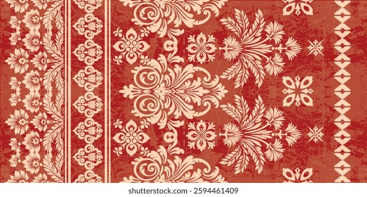 Motifs African boho paisley Floral Ikat pattern embroidery border. Ethnic ikat floral Ethnic Indian Pattern ikat pattern Ethnic Pattern. Border indian floral Aztec embroidery border seamless patterns