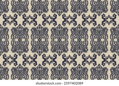Motifs African boho paisley Floral Ikat seamless pattern embroidery border. Ethnic ikat floral Ethnic Indian Pattern Ikat pattern Ethnic Pattern.Border floral Aztec embroidery border seamless patterns