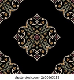 Motifs African boho paisley Floral Ikat pattern embroidery border. Ethnic ikat floral Ethnic Indian Pattern Ikat pattern Ethnic Pattern.Border indian floral Aztec embroidery border seamless patterns.