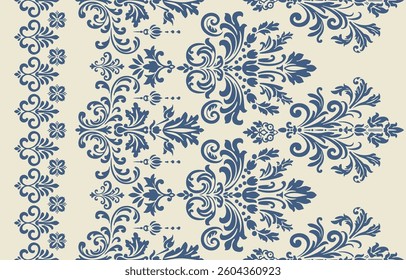 Motifs African boho paisley Floral Ikat pattern embroidery border. Ethnic ikat floral Ethnic Indian Pattern ikat pattern Ethnic Pattern. Border indian floral Aztec embroidery border seamless patterns