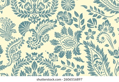 Motifs African boho paisley Floral Ikat pattern embroidery border. Ethnic ikat floral Ethnic Indian Pattern ikat pattern Ethnic Pattern. Border indian floral Aztec embroidery border seamless patterns