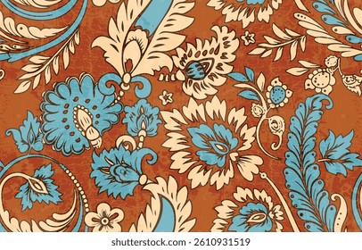 Motifs African boho paisley Floral Ikat pattern embroidery border. Ethnic ikat floral Ethnic Indian Pattern ikat pattern Ethnic Pattern. Border indian floral Aztec embroidery border seamless patterns
