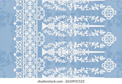 Motifs African boho paisley Floral Ikat pattern embroidery border. Ethnic ikat floral Ethnic Indian Pattern ikat pattern Ethnic Pattern. Border indian floral Aztec embroidery border seamless patterns
