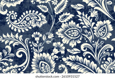 Motifs African boho paisley Floral Ikat pattern embroidery border. Ethnic ikat floral Ethnic Indian Pattern ikat pattern Ethnic Pattern. Border indian floral Aztec embroidery border seamless patterns
