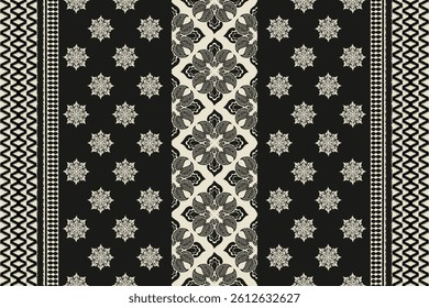 Motifs African boho paisley Floral Ikat pattern embroidery border. Ethnic  Indian tradition patterns.Aztec seamless. Design for texture, fabric, clothing, wrapping, decoration