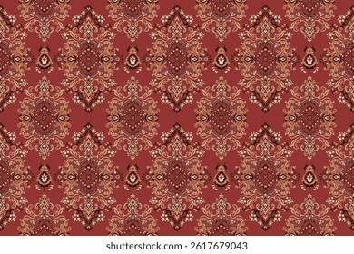 Motifs African boho paisley Floral Ikat pattern embroidery border. Ethnic ikat floral Ethnic Indian Pattern Ikat pattern Ethnic Pattern.Border indian floral Aztec embroidery border seamless patterns.