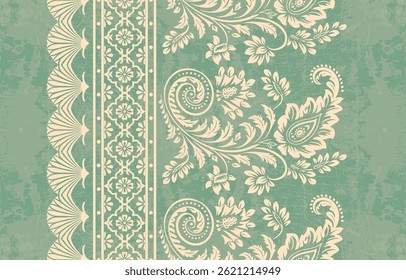 Motifs African boho paisley Floral Ikat pattern embroidery border. Ethnic ikat floral Ethnic Indian Pattern ikat pattern Ethnic Pattern. Border indian floral Aztec embroidery border seamless patterns